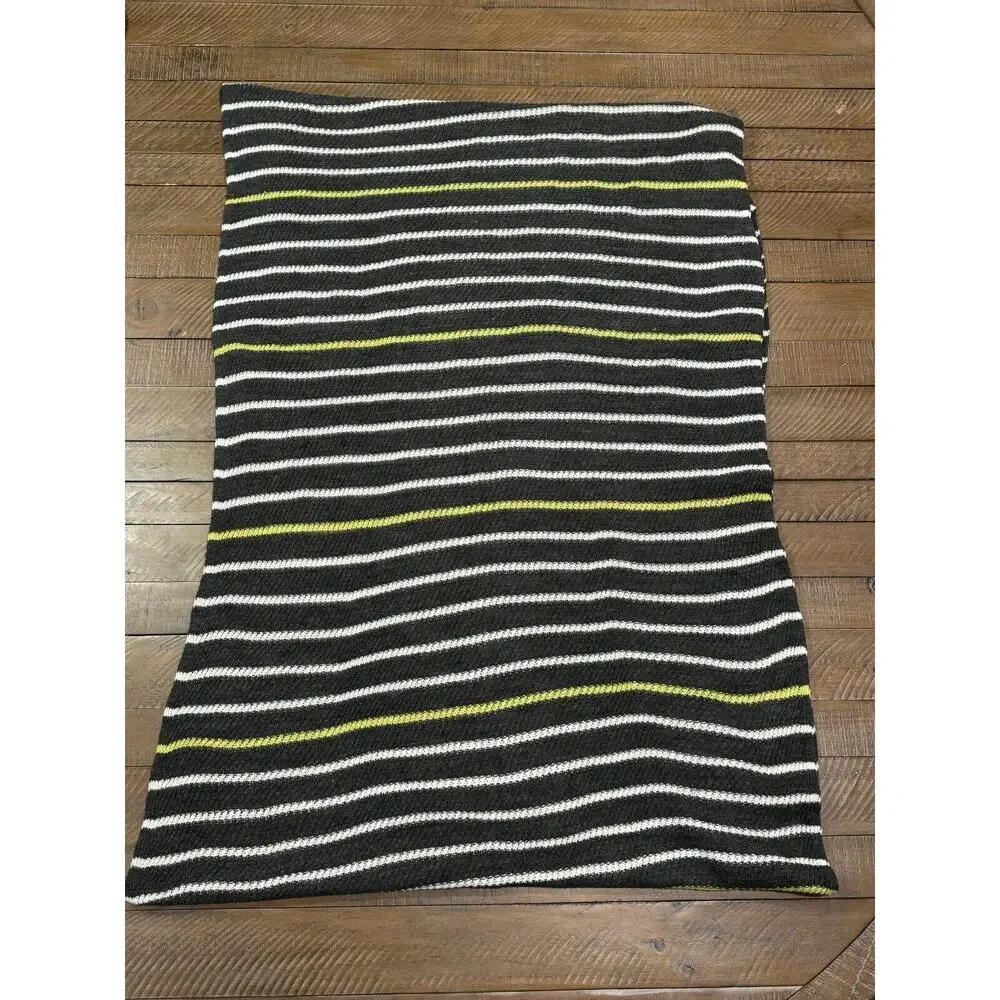 Michael Stars Gray/White/Yellow Infinity Scarf - EUC!
